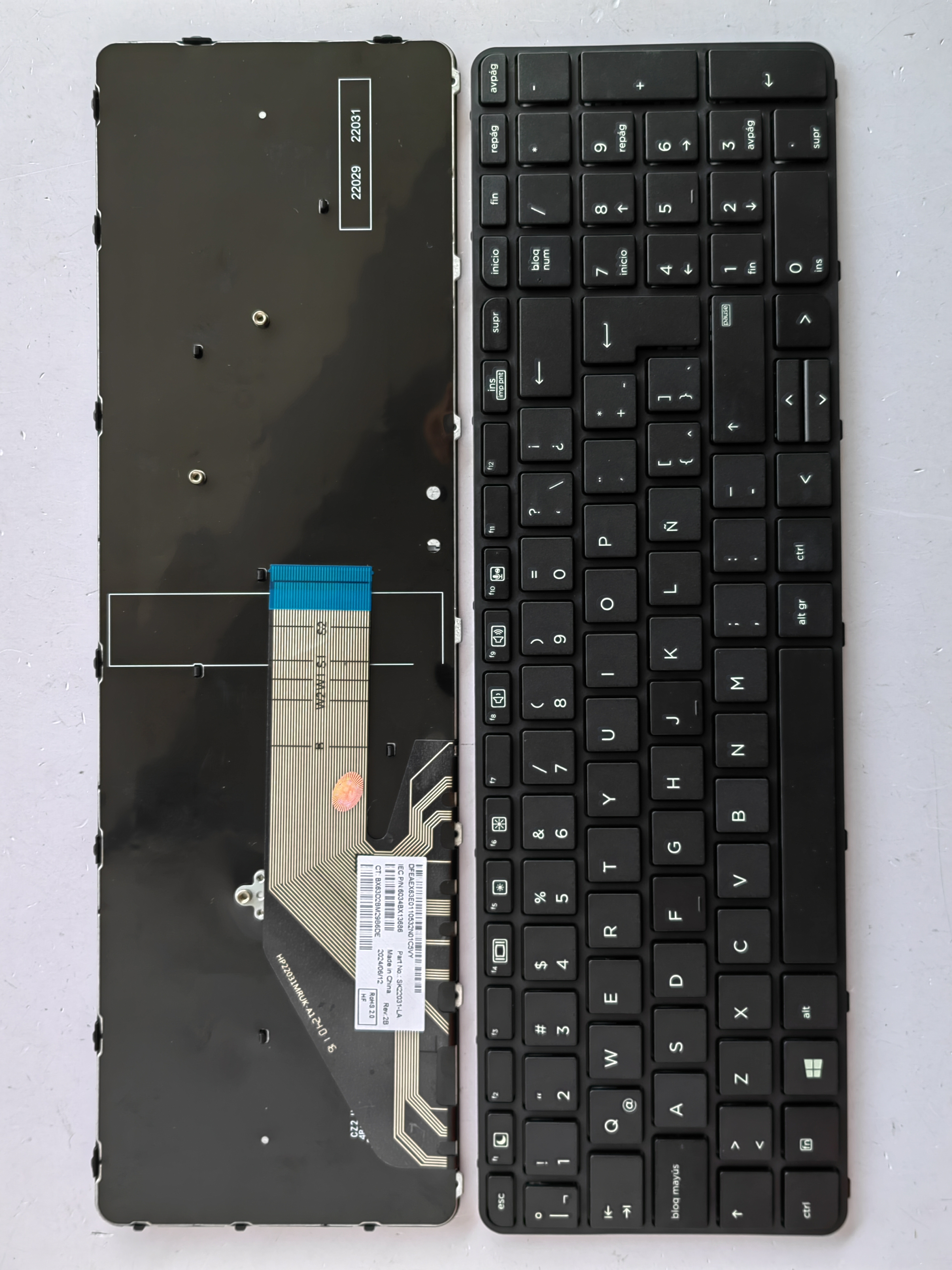 Picture of New Replacement Laptop Keyboard For HP 450G3/455G3/470G3/475G3/650G2 BLACK FRAME BLACK (OEM) LA Layout